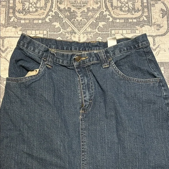 Classic Blues Dark Blue Denim Skirt No Split - Picture 5 of 8